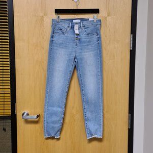 LOFT NWT High Waist Button Skinny Crop Jeans 27, 4